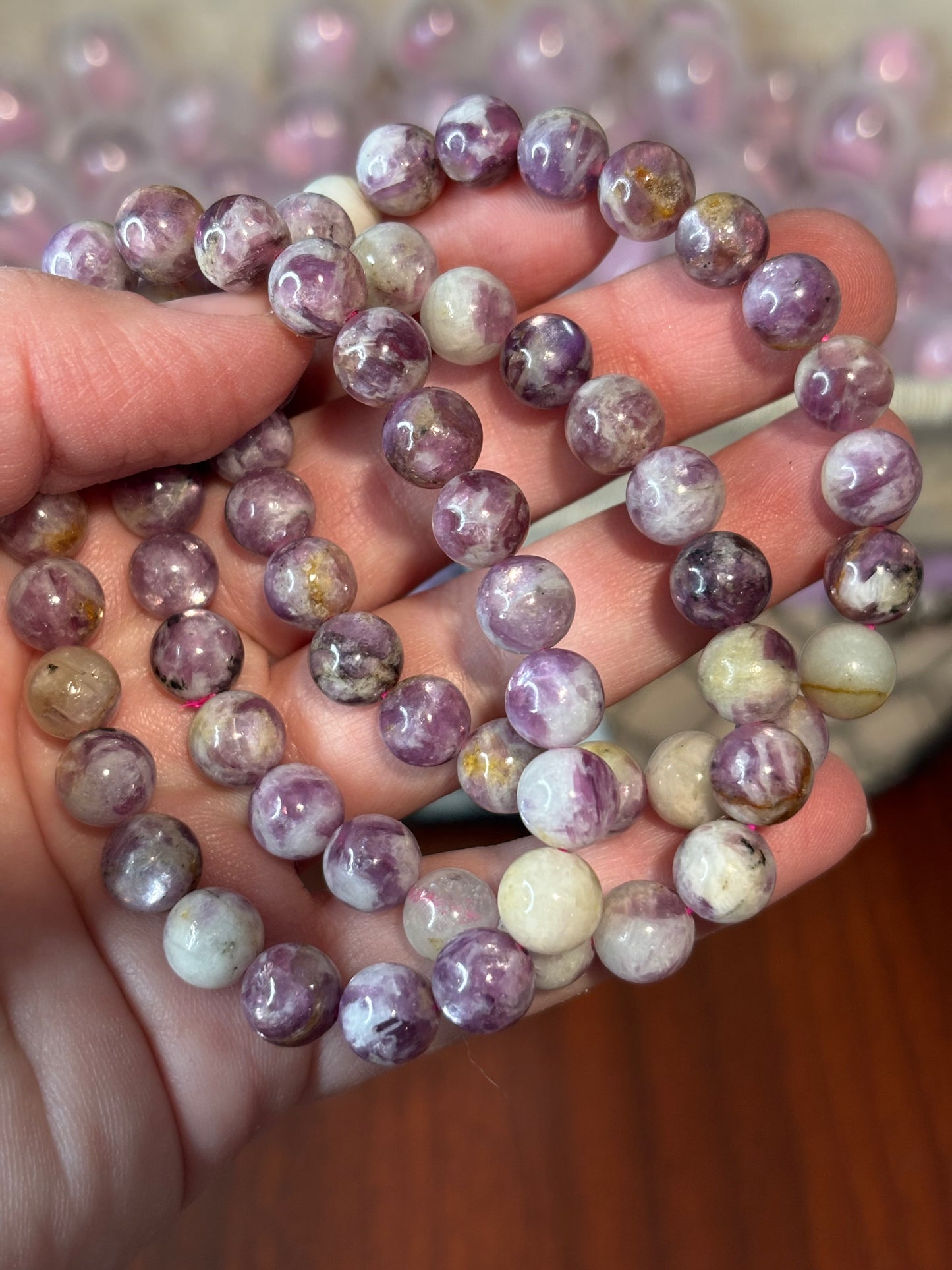Lepidolite -  Bracelet 8 mm