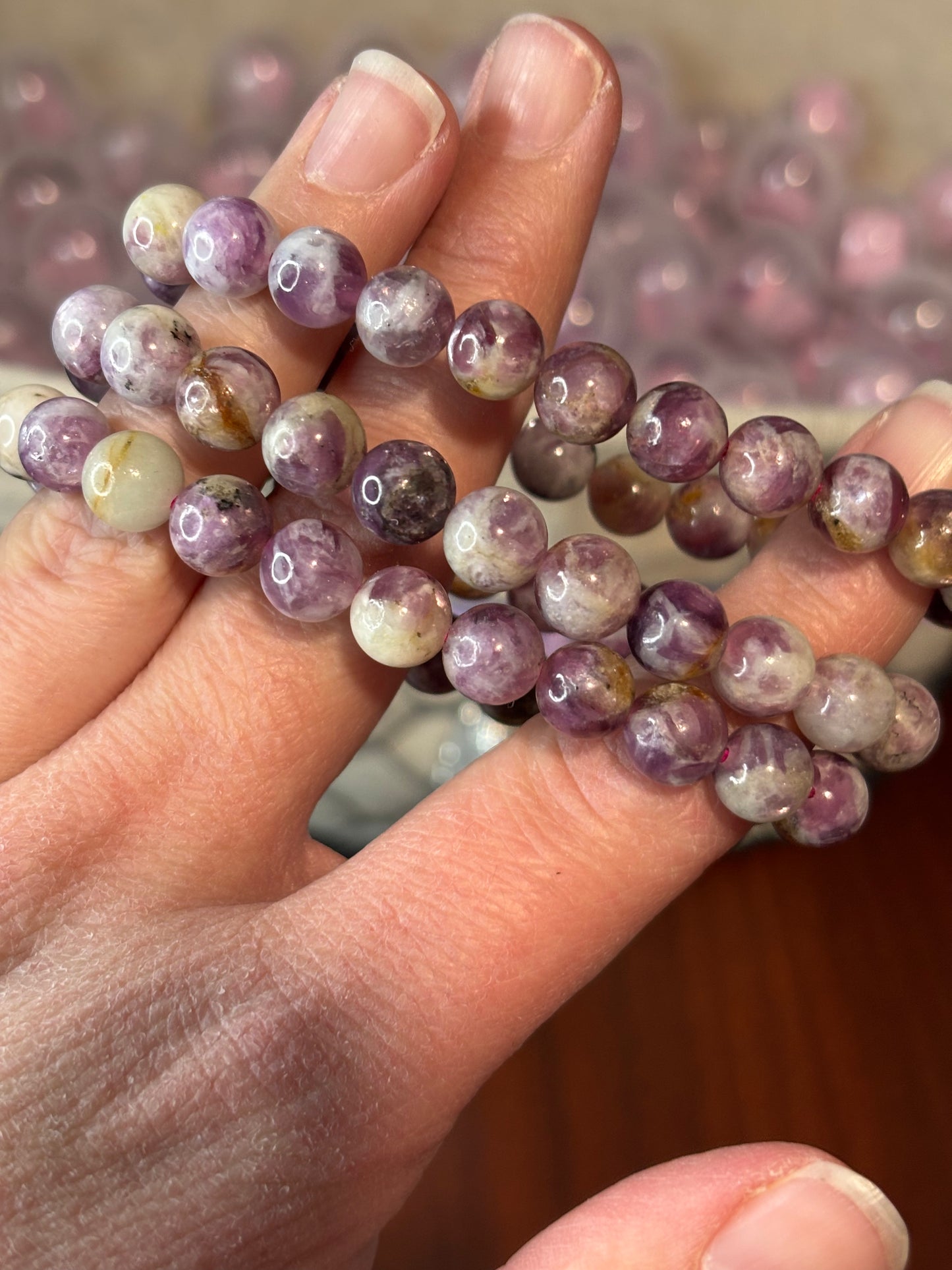 Lepidolite -  Bracelet 8 mm