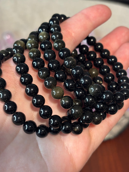 Gold Sheen Obsidian - Bracelet 8 mm