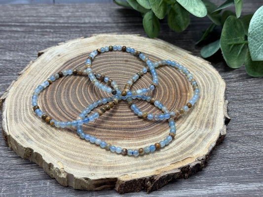 Blue Onyx -  Bracelet 4 mm