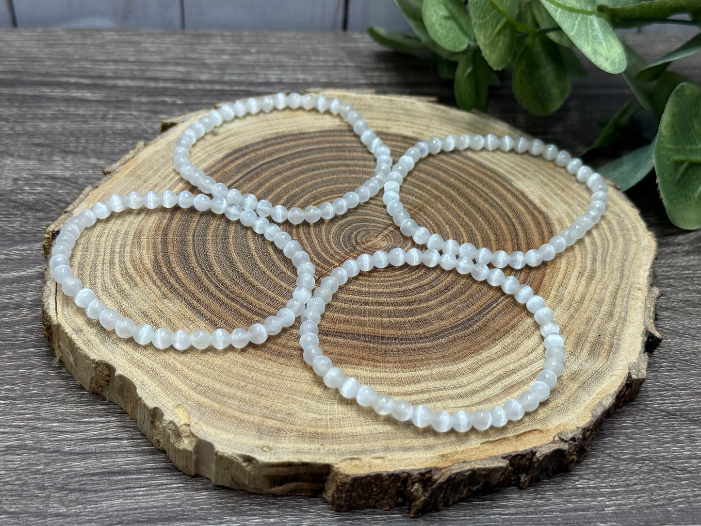 Selenite - Bracelet 4 mm