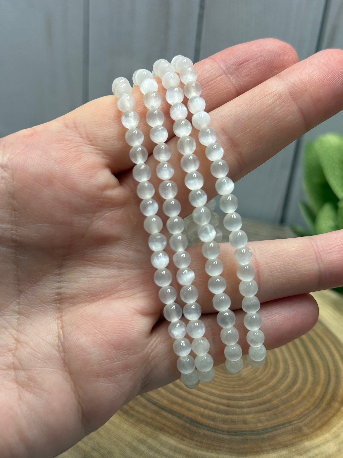 Selenite - Bracelet 4 mm