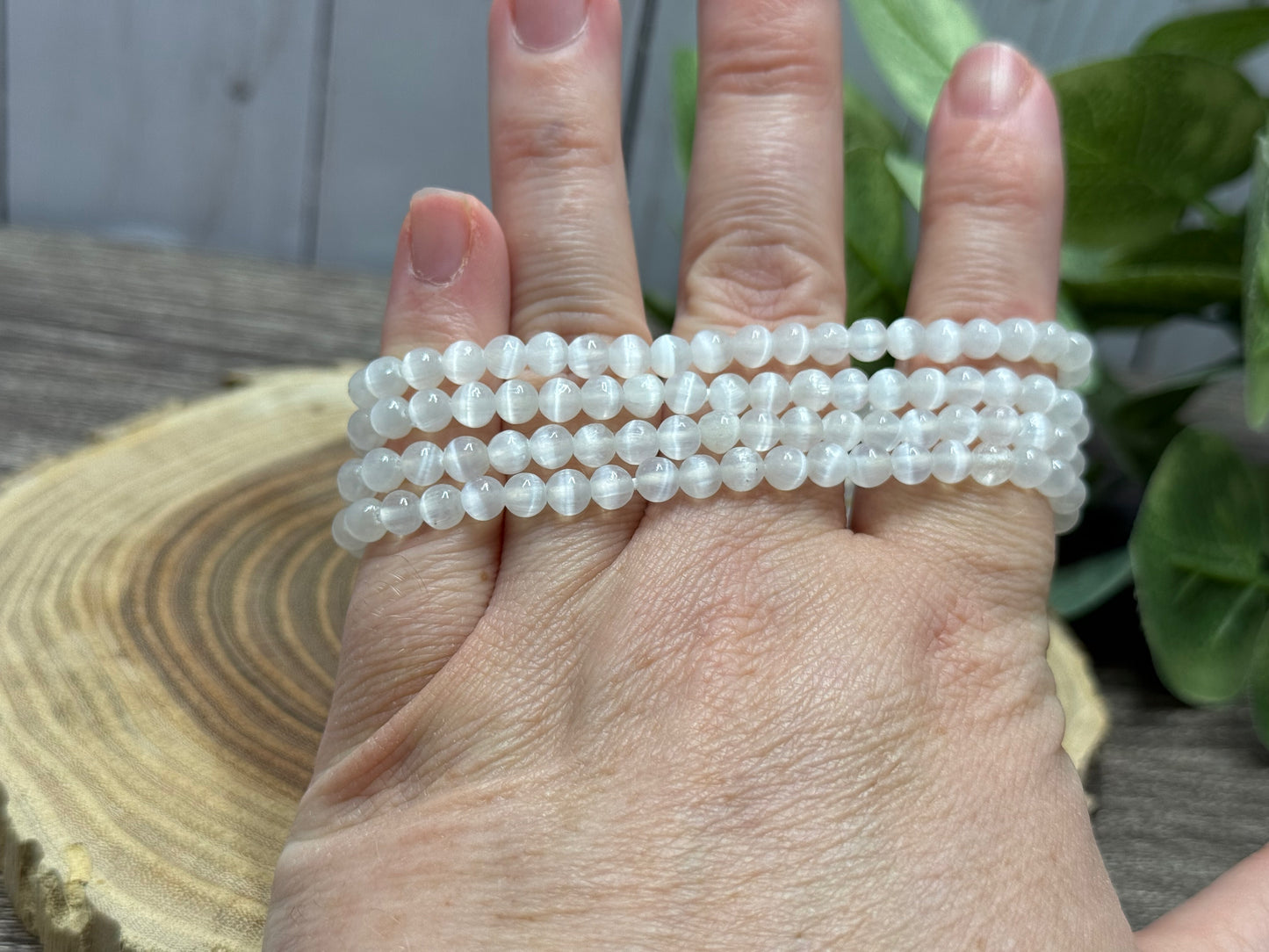 Selenite - Bracelet 4 mm