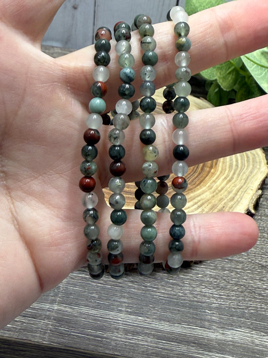 African Bloodstone - Bracelet 4 mm