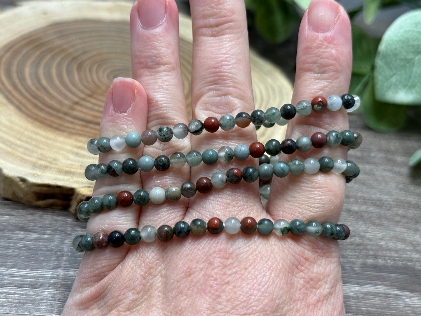 African Bloodstone - Bracelet 4 mm