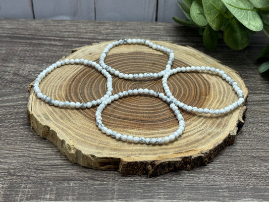 Howlite - Faceted Bracelet 4 mm