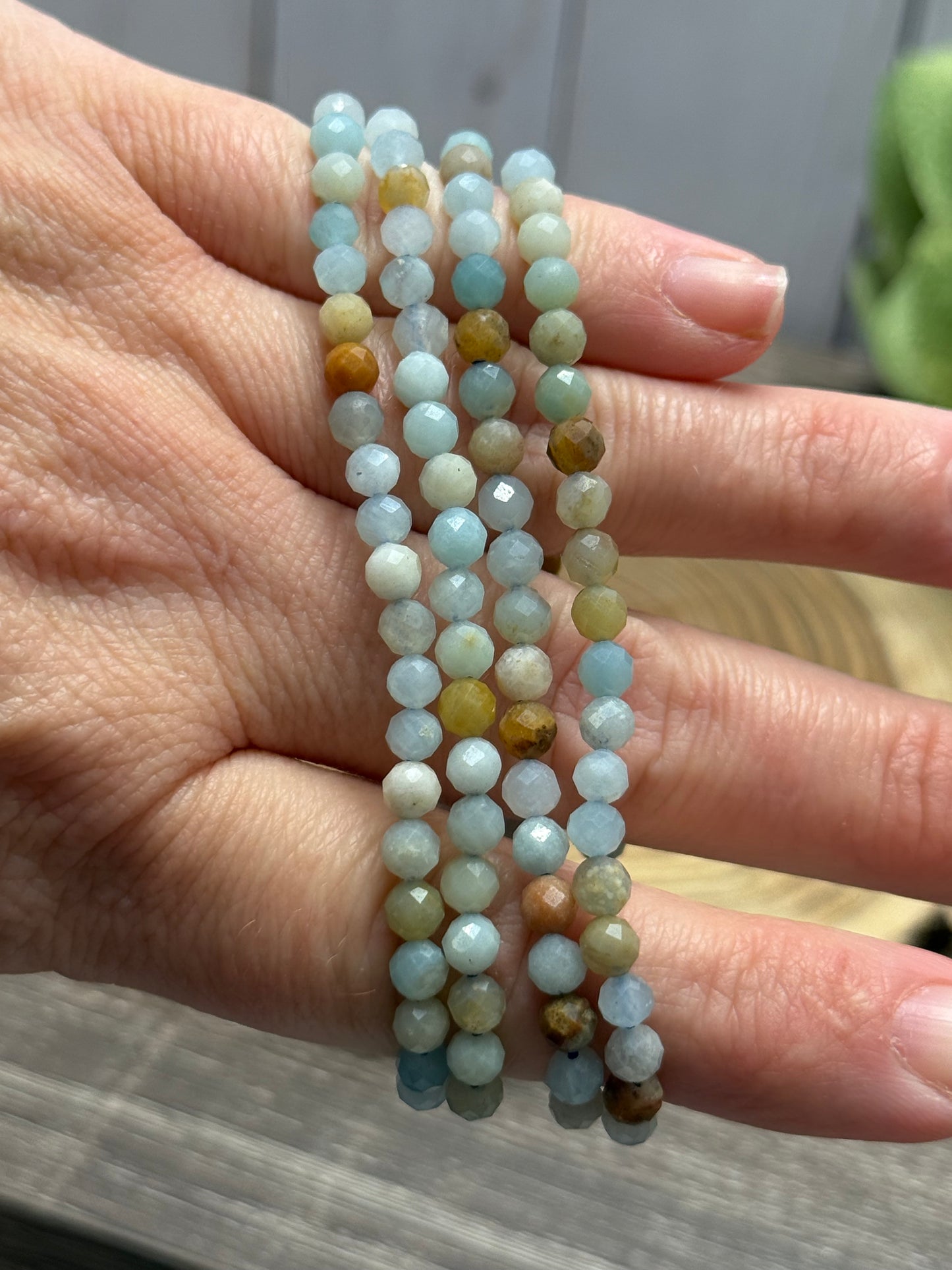 Caribbean Calcite - Faceted Bracelet 4 mm