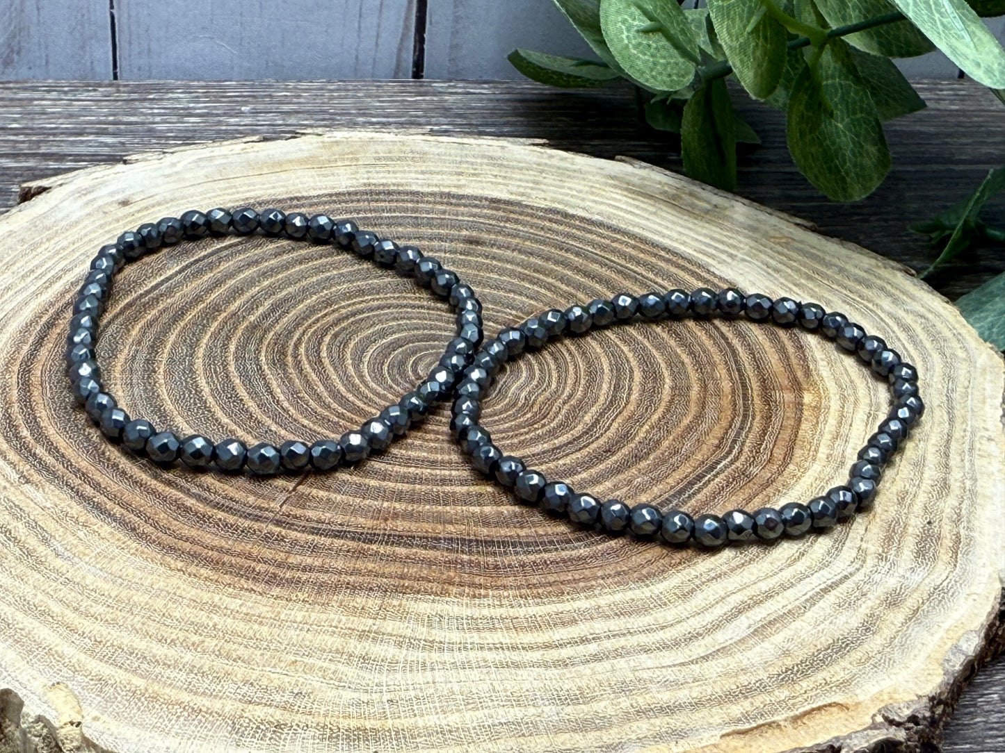 Hematite - Faceted Bracelet 4 mm