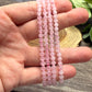 Rose Quartz - Faceted Bracelet 4 mm