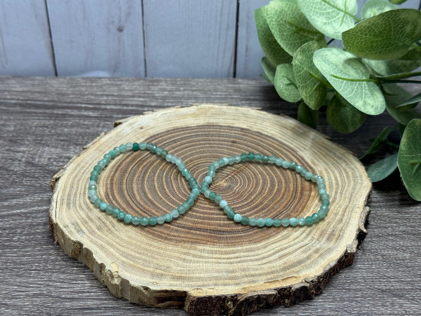 Green Aventurine - Faceted Bracelet 4 mm