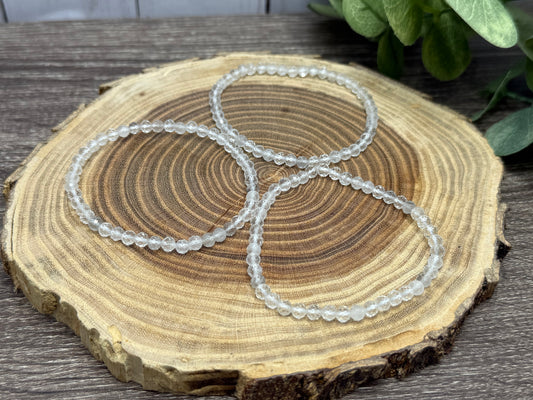 Clear Quartz - Faceted Bracelet 4 mm