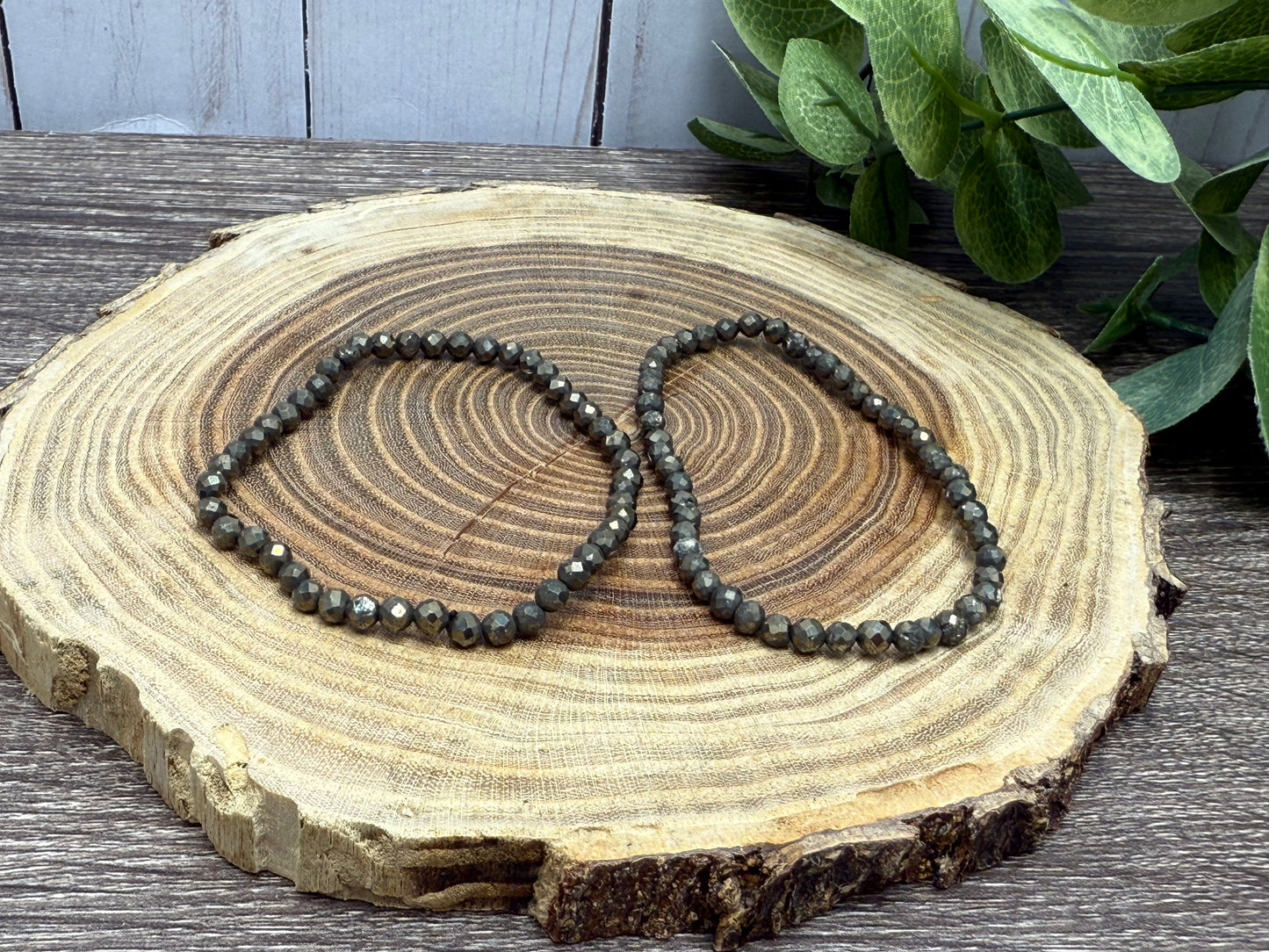 Pyrite - Faceted Bracelet 4 mm