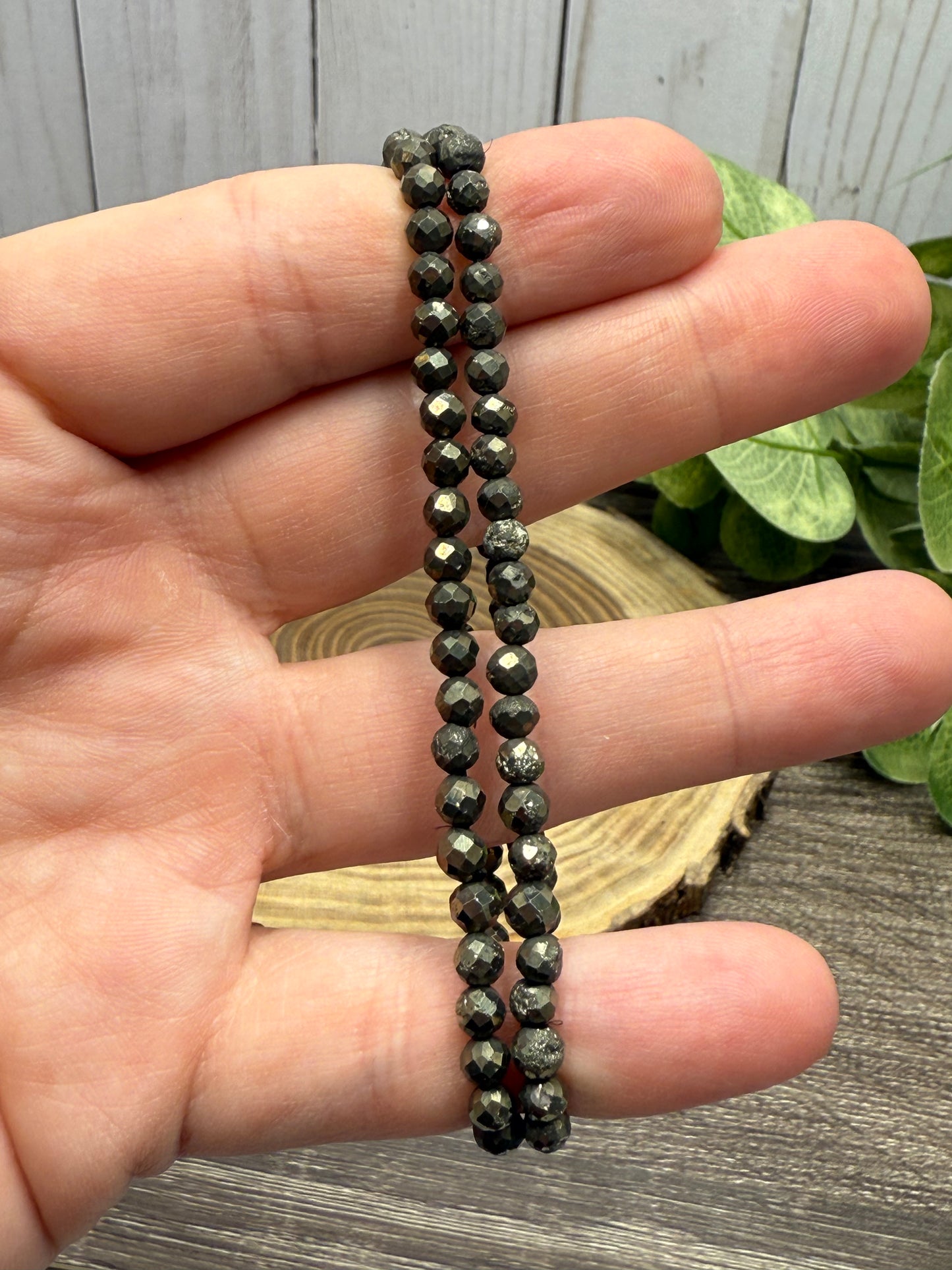 Pyrite - Faceted Bracelet 4 mm