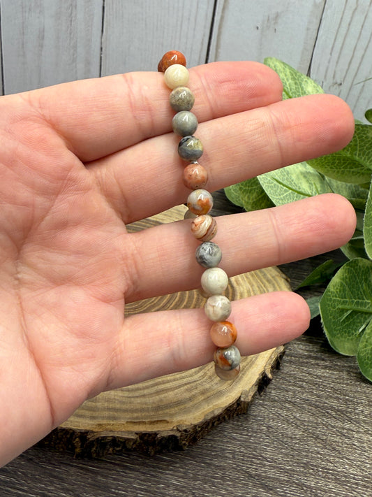 Crazy Lace Agate - Bracelet 6 mm