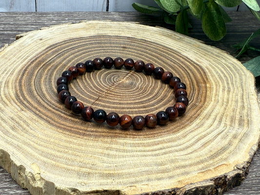 Red Tigers Eye - Bracelet 6 mm