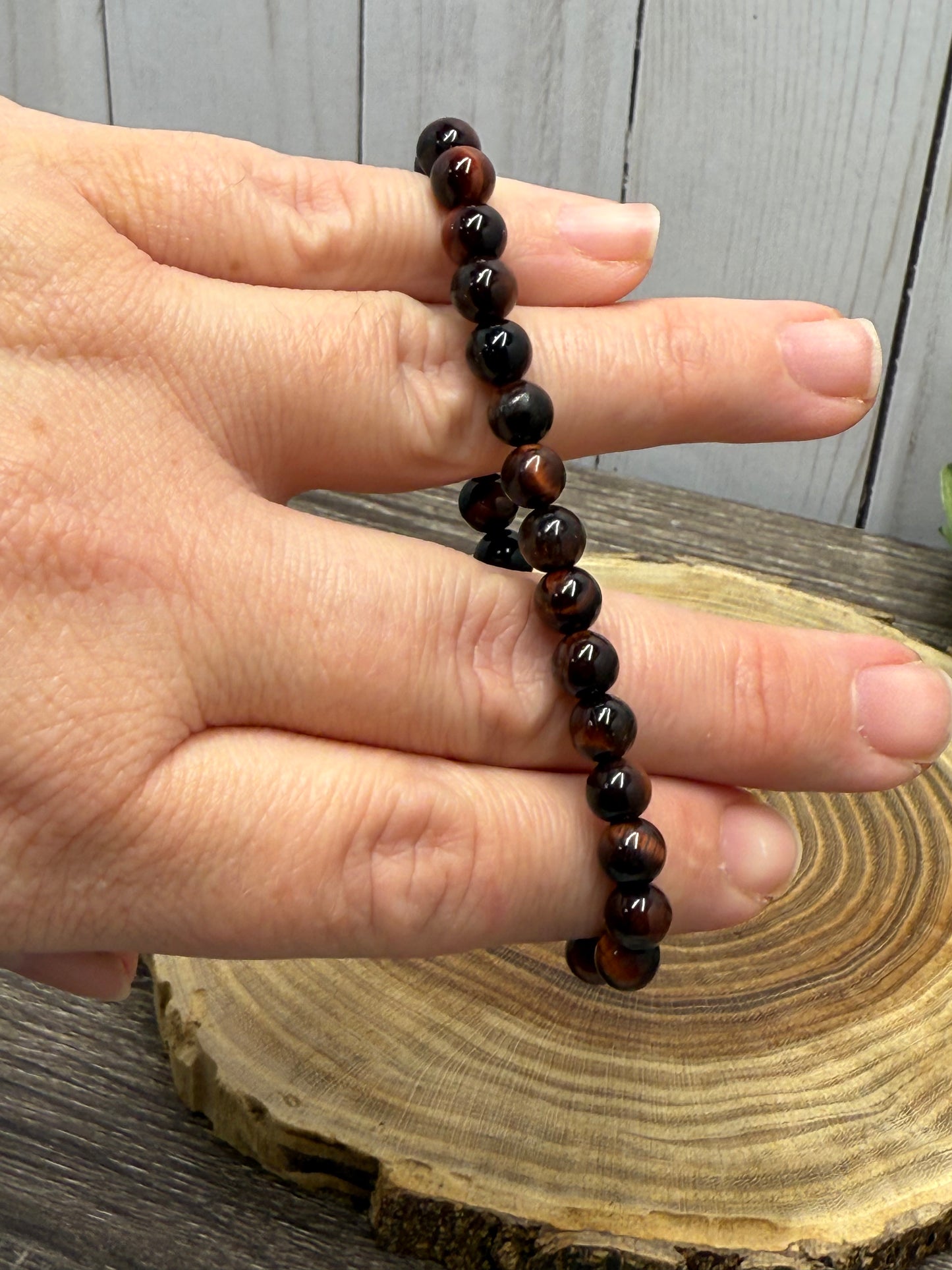 Red Tigers Eye - Bracelet 6 mm