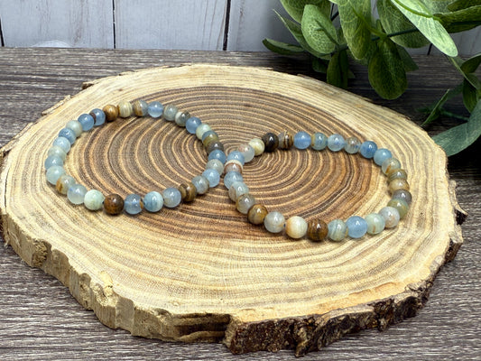 Blue Onyx -  Bracelet 6 mm