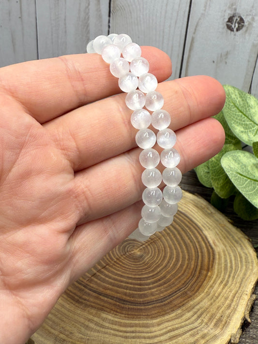 Selenite - Bracelet 6 mm