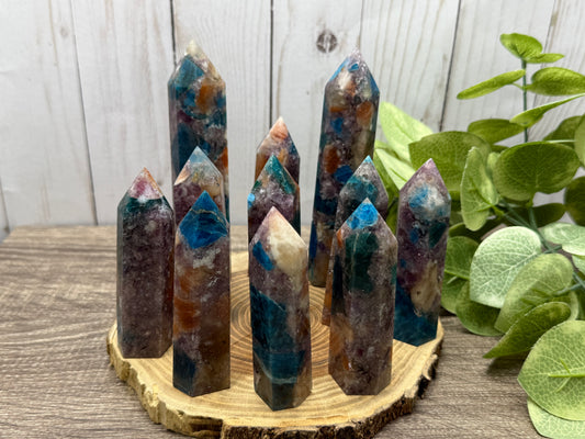 Multi Stone Towers - Unique (Sun Stone, Lepidolite and Blue Apatite in one)