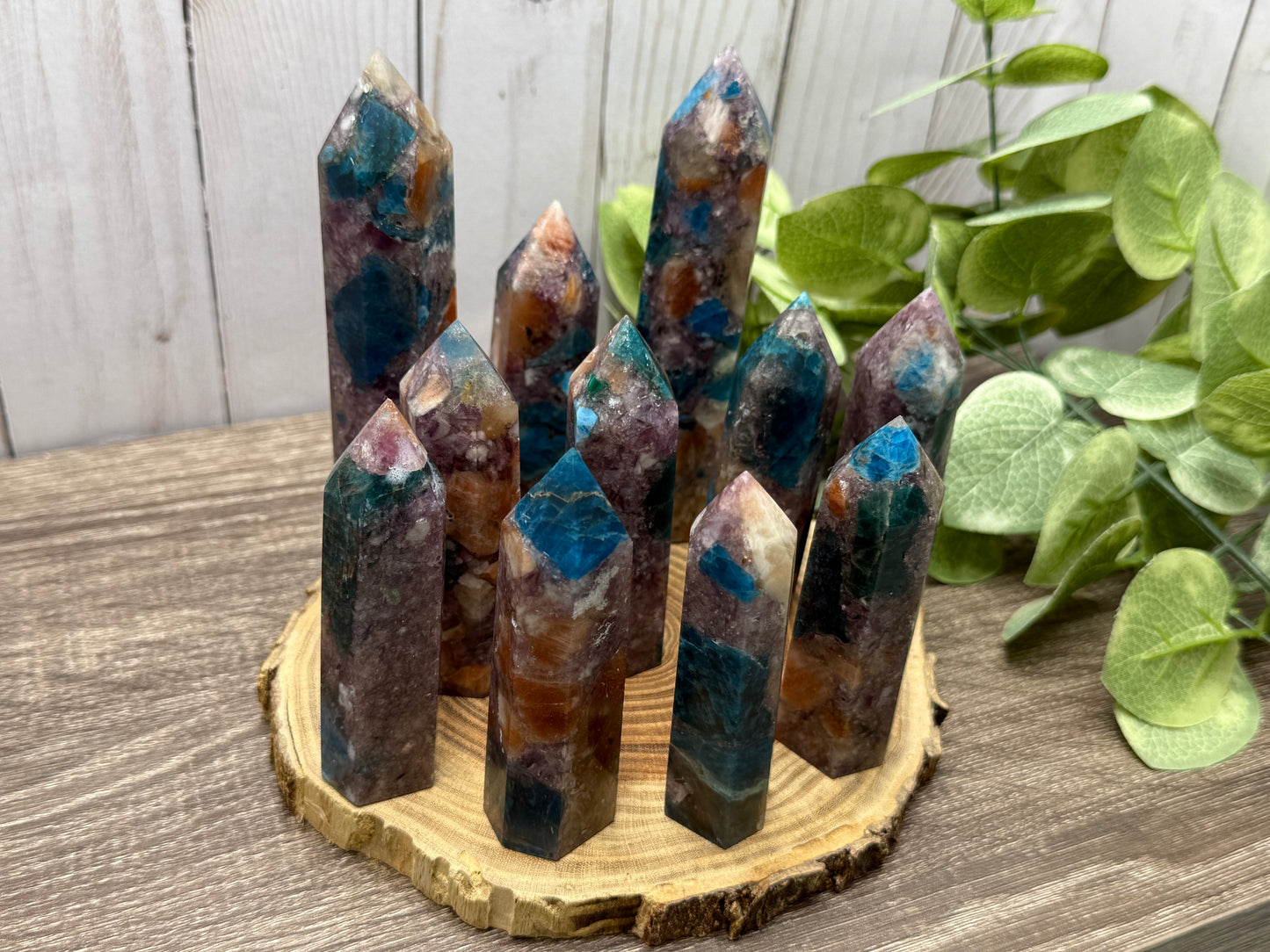 Multi Stone Towers - Unique (Sun Stone, Lepidolite and Blue Apatite in one)