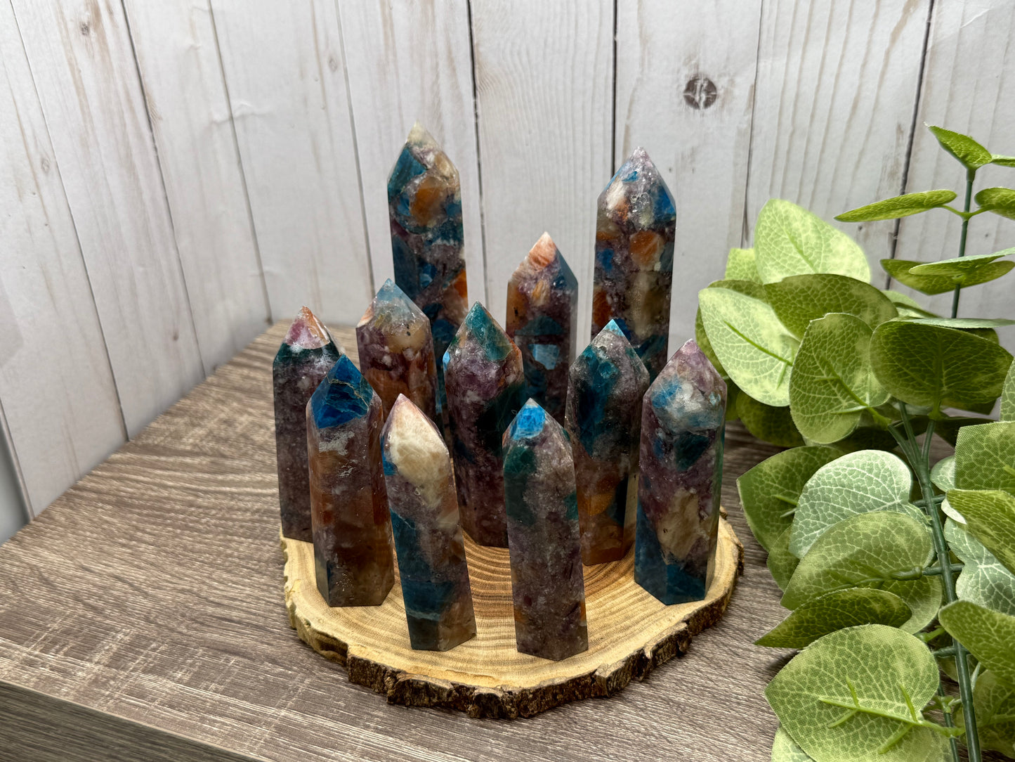 Multi Stone Towers - Unique (Sun Stone, Lepidolite and Blue Apatite in one)