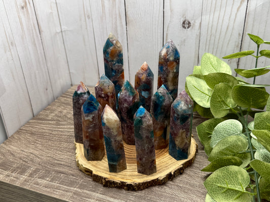 Multi Stone Towers - Unique (Sun Stone, Lepidolite and Blue Apatite in one)