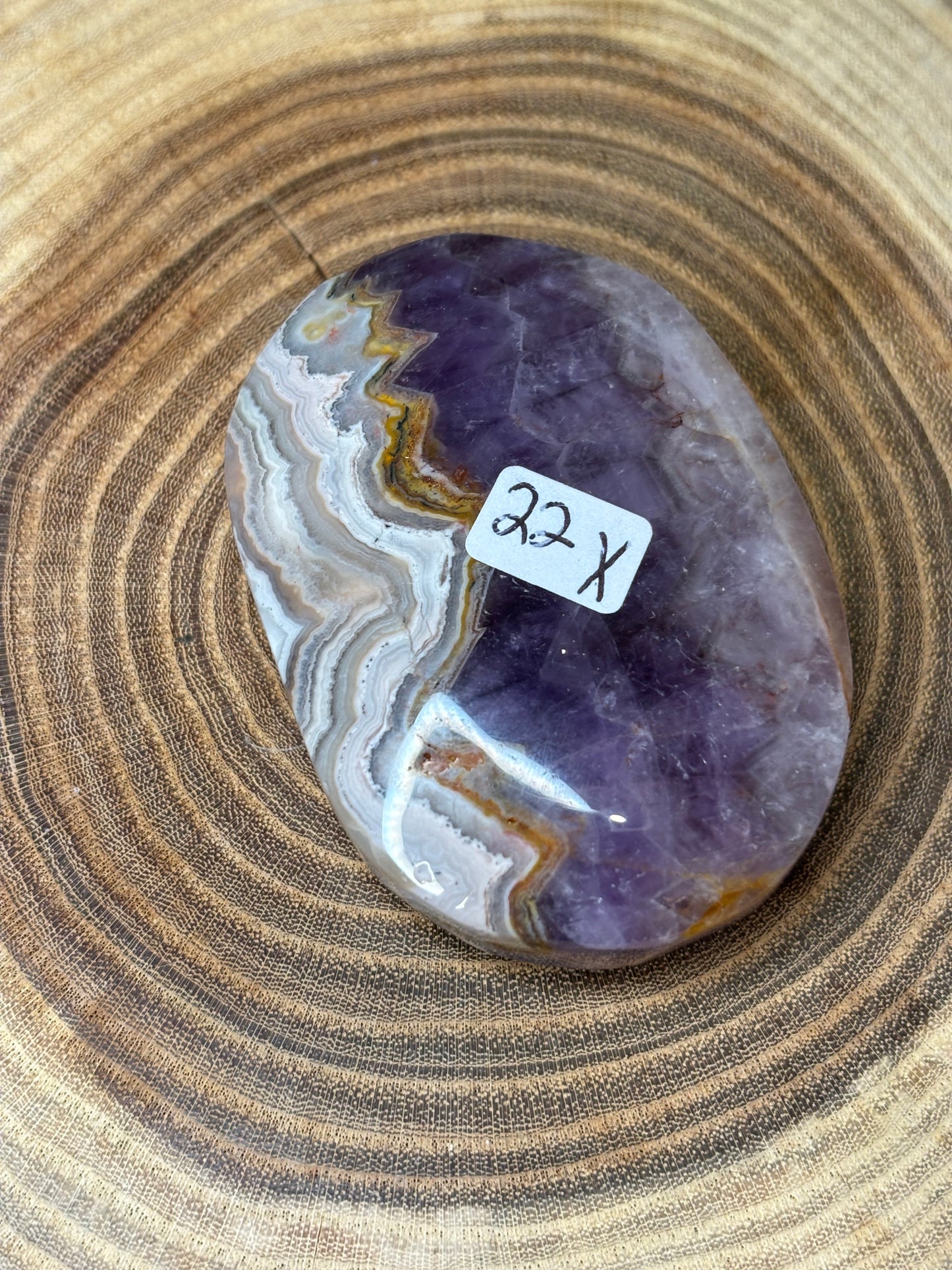 Amethyst and Agate Palm Stones