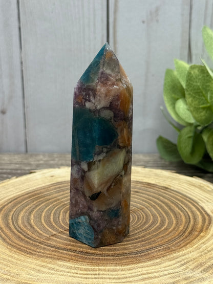 Multi Stone Towers - Unique (Sun Stone, Lepidolite and Blue Apatite in one)