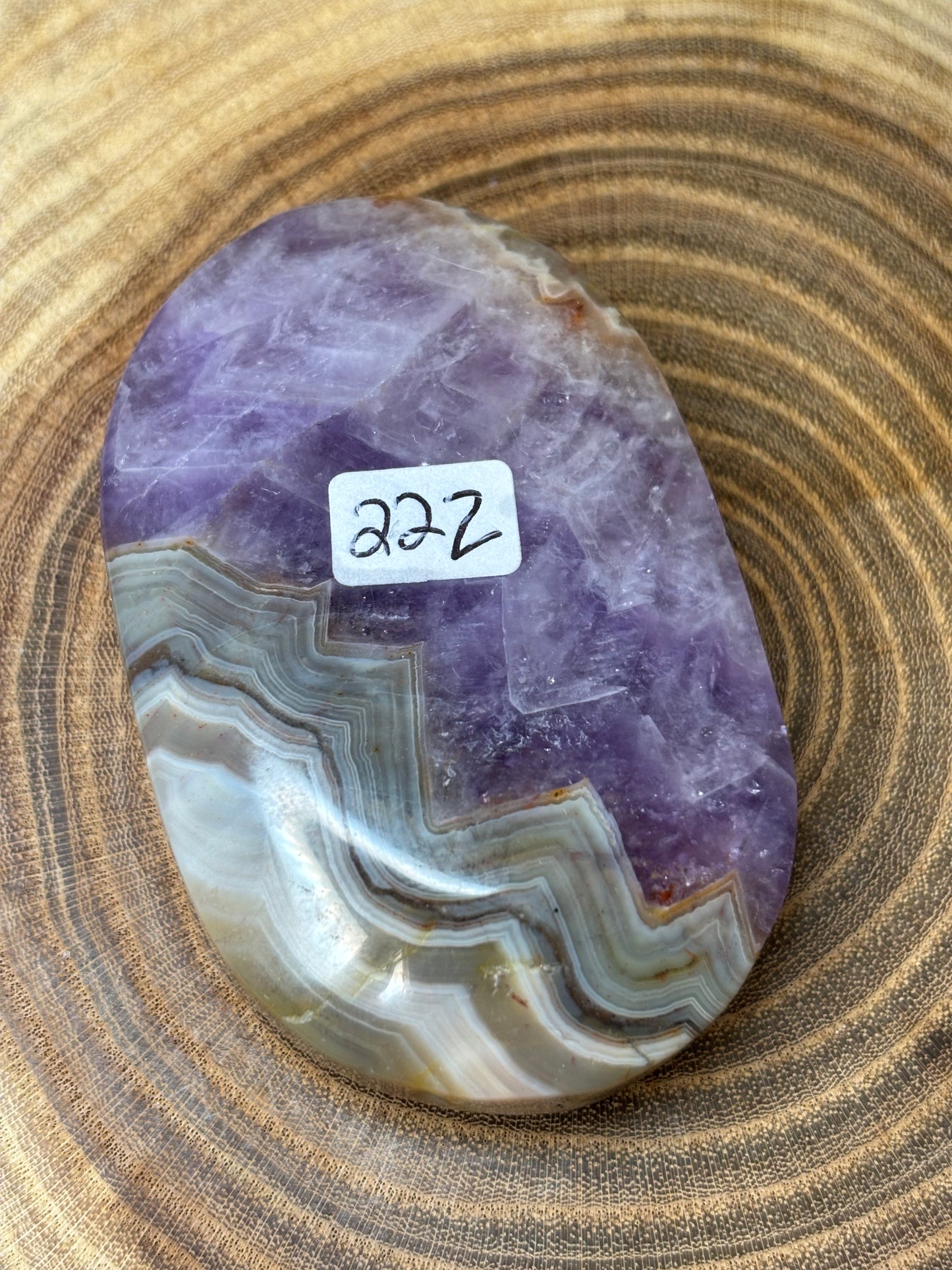 Amethyst and Agate Palm Stones