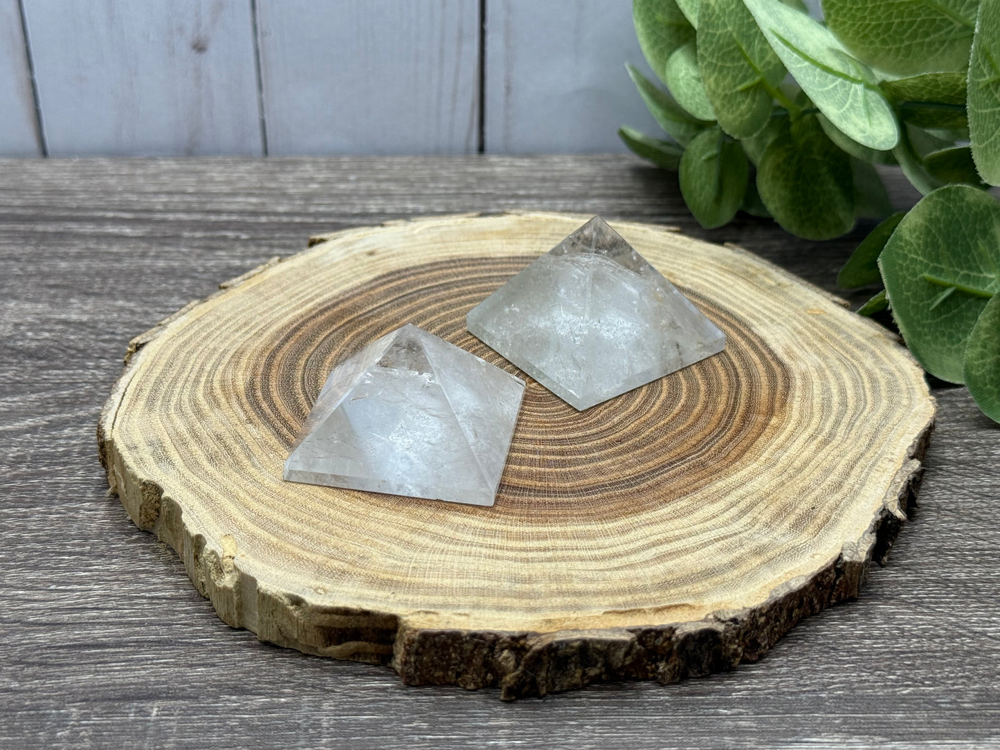 Clear Quartz Pyramid Carving