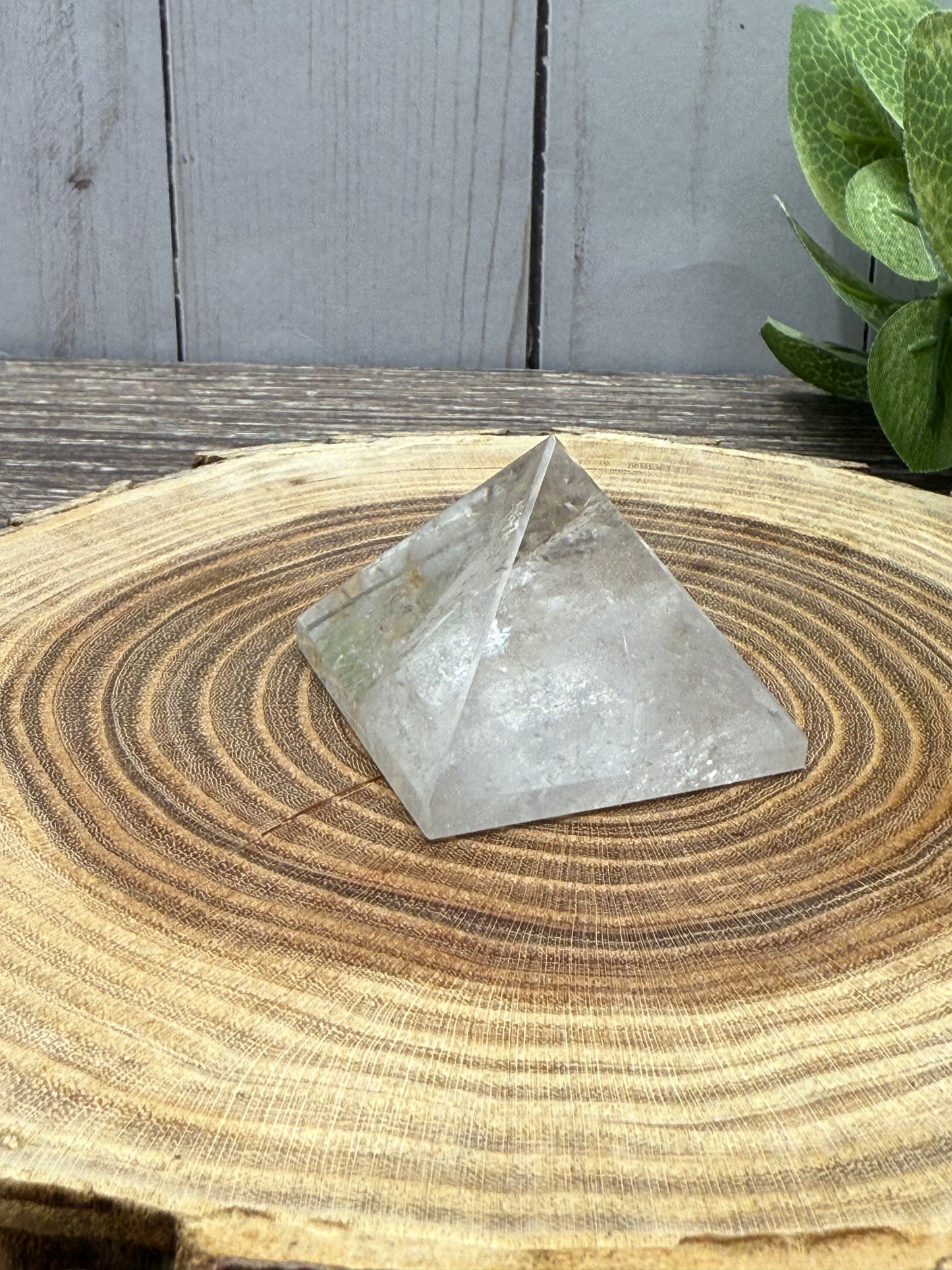 Clear Quartz Pyramid Carving