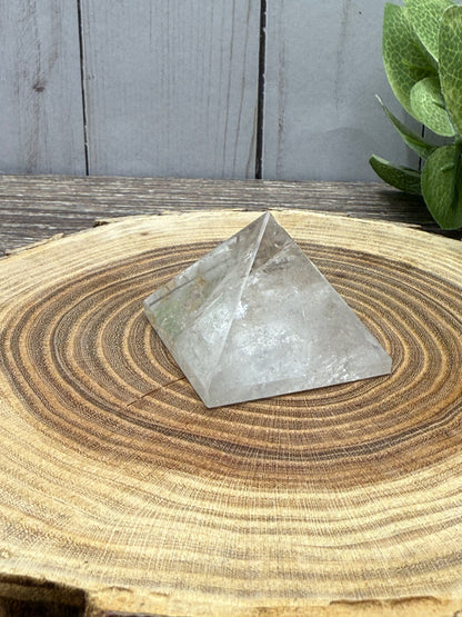 Clear Quartz Pyramid Carving