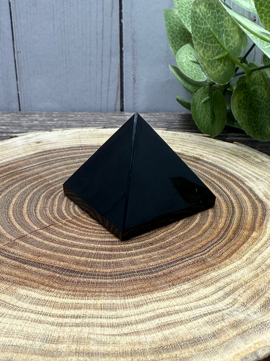 Obsidian Pyramid Carving