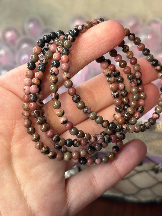 Rhodonite - Bracelet 4 mm