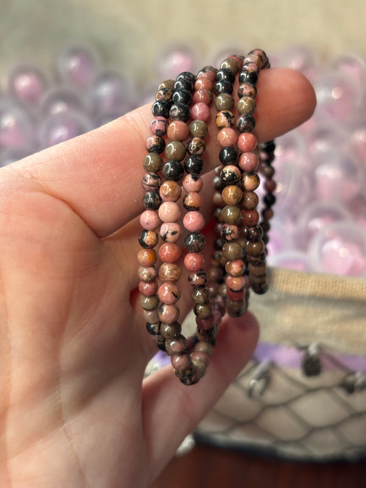 Rhodonite - Bracelet 4 mm