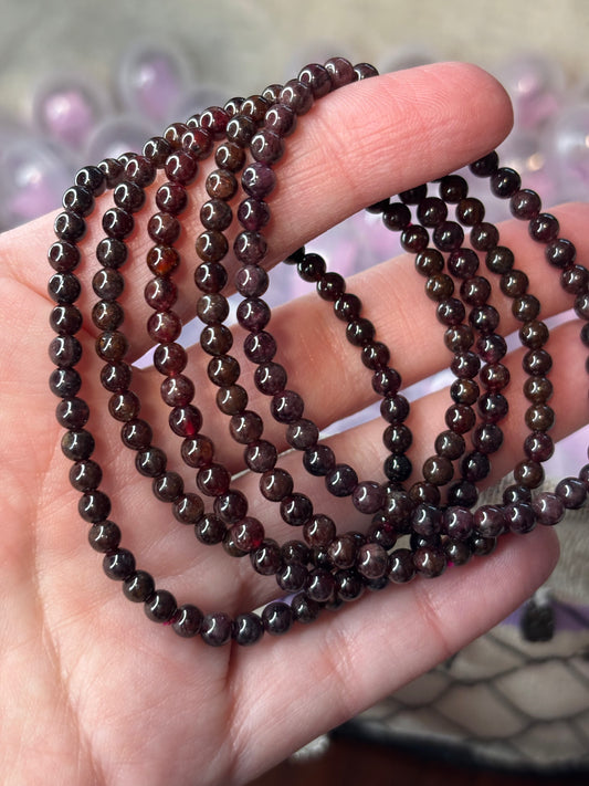 Garnet - Bracelet 4 mm