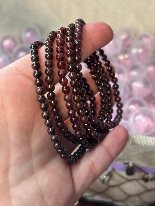 Garnet - Bracelet 4 mm