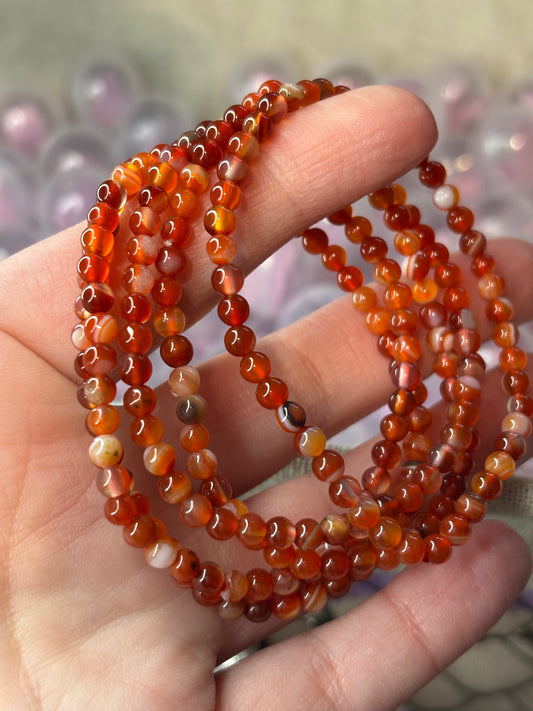 Carnelian - Bracelet 4 mm