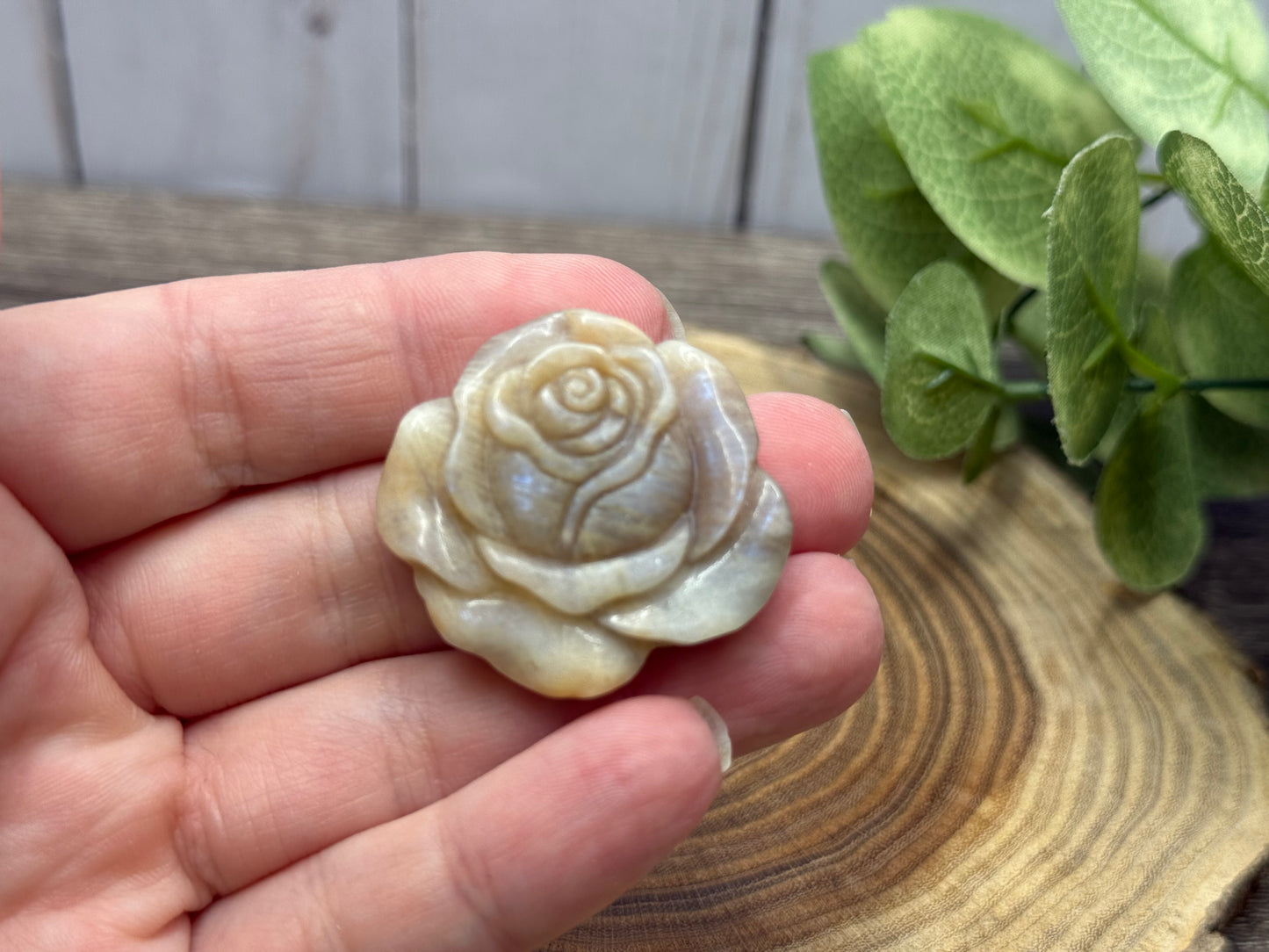 Moonstone Flower Carvings