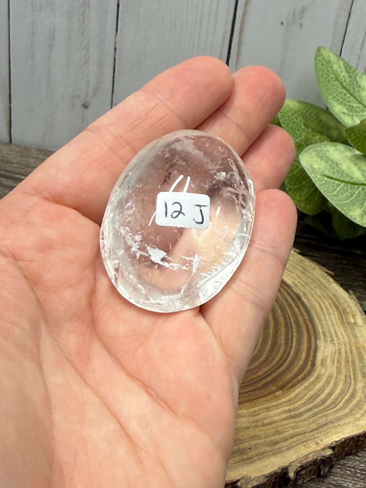 Smaller Clear Quartz Palm Stones