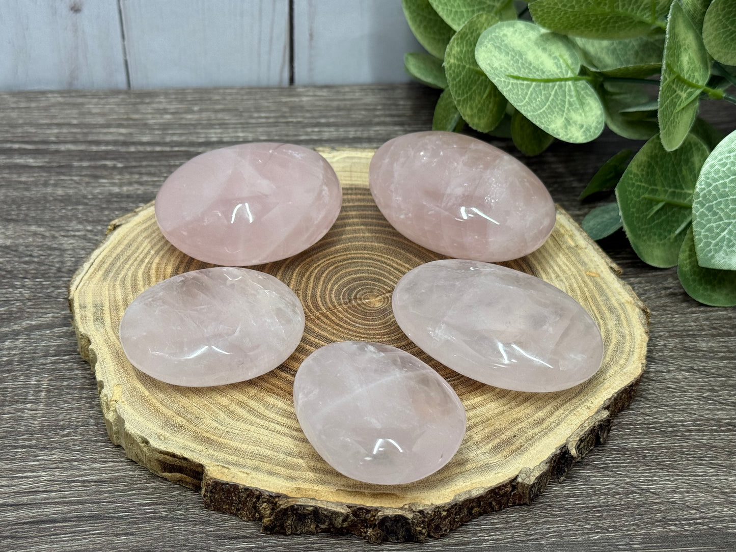 Rose Quartz Palm Stones (lighter colour)