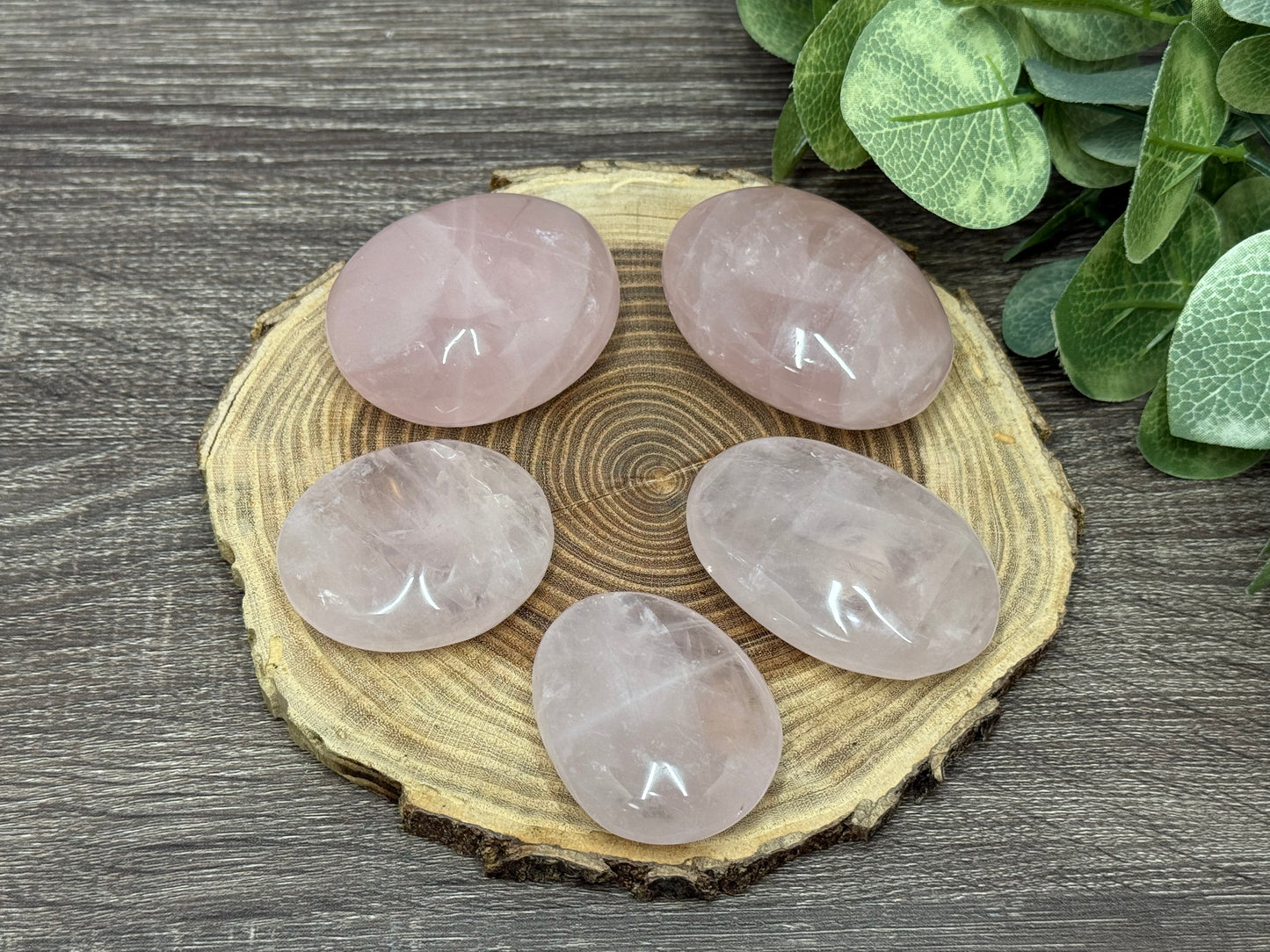 Rose Quartz Palm Stones (lighter colour)