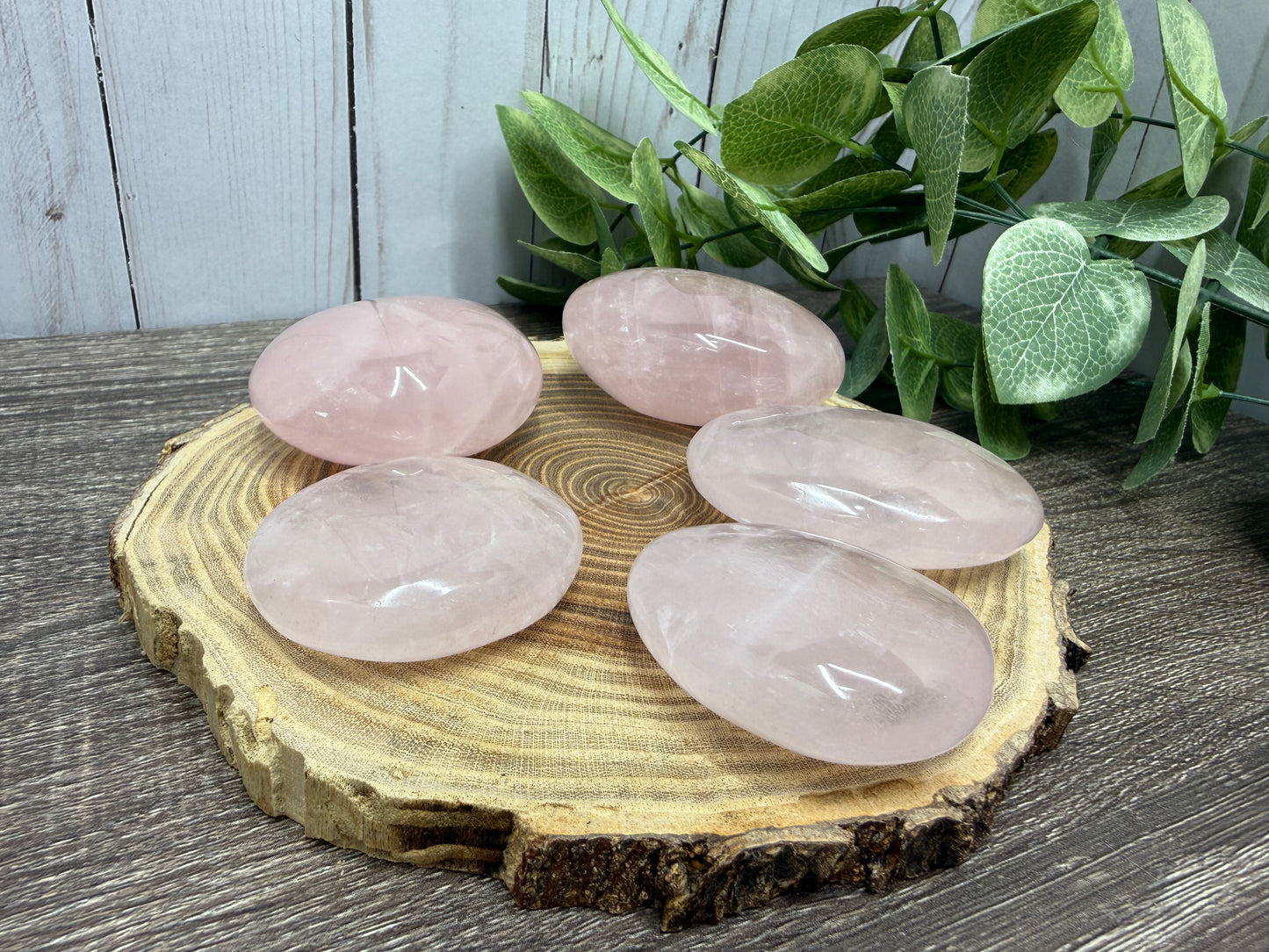 Rose Quartz Palm Stones (lighter colour)