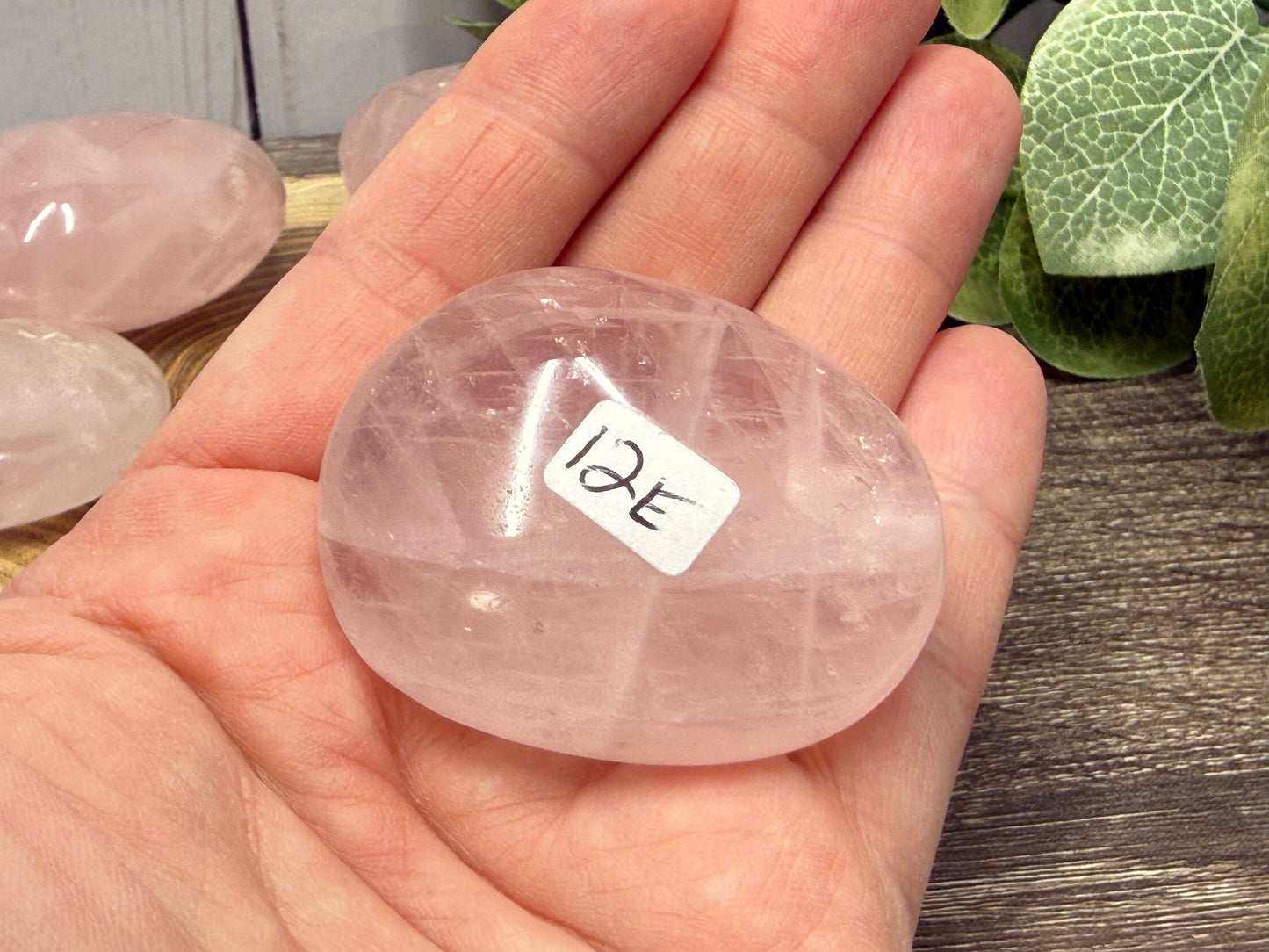 Rose Quartz Palm Stones (lighter colour)
