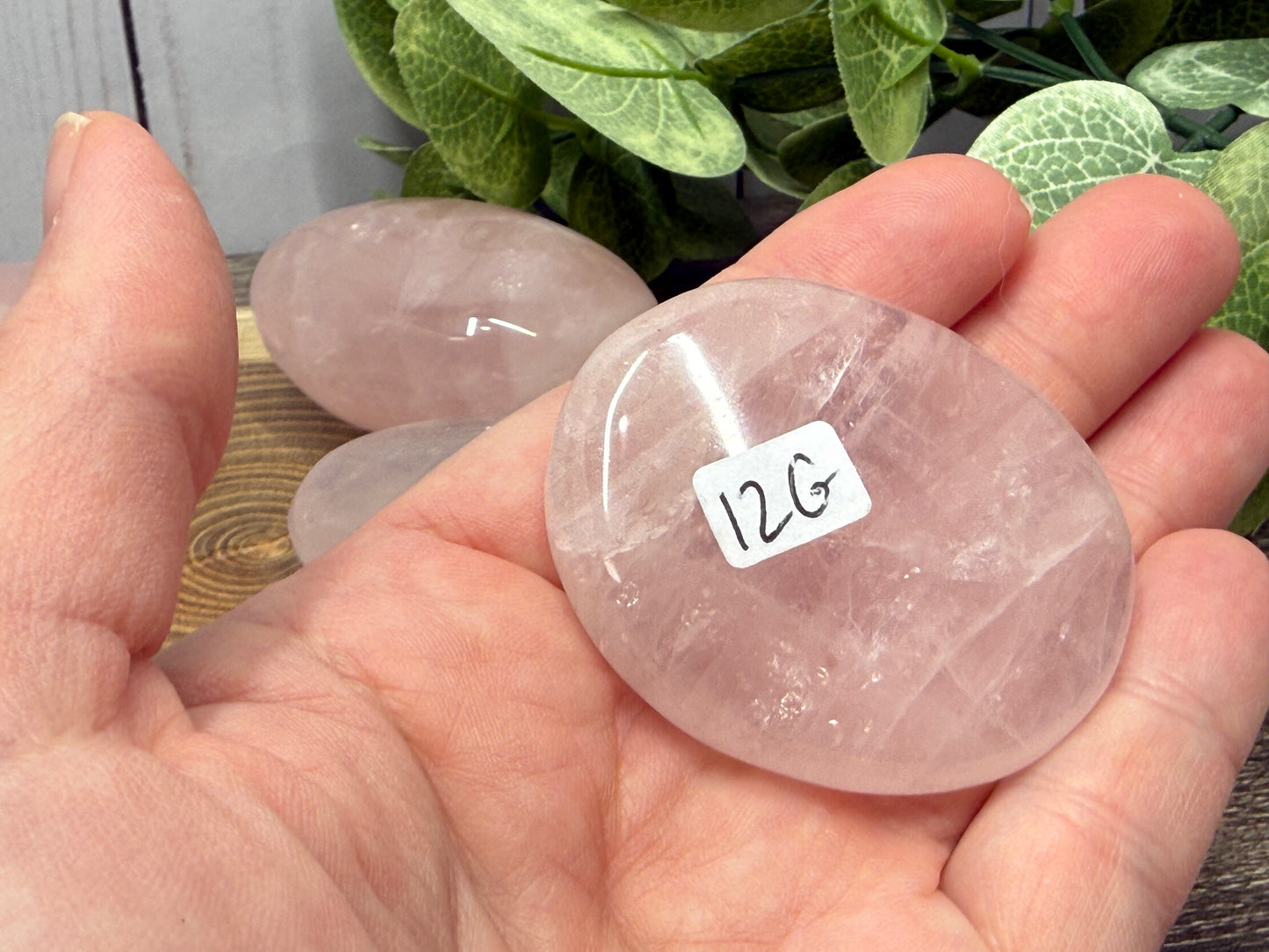 Rose Quartz Palm Stones (lighter colour)