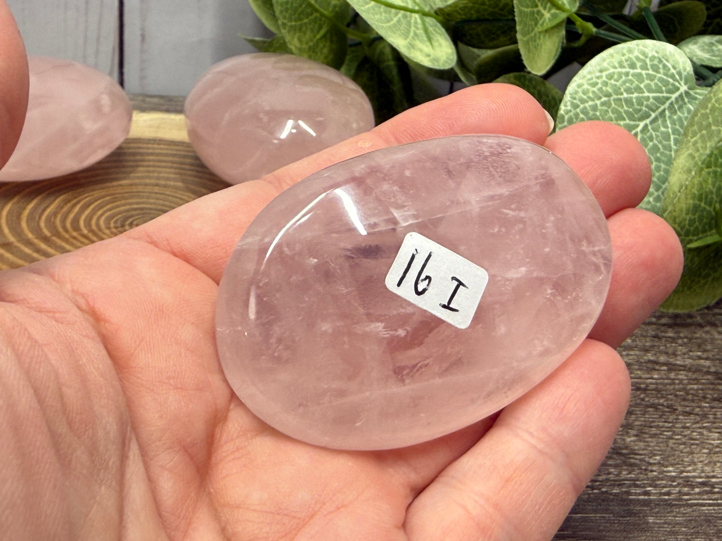 Rose Quartz Palm Stones (lighter colour)