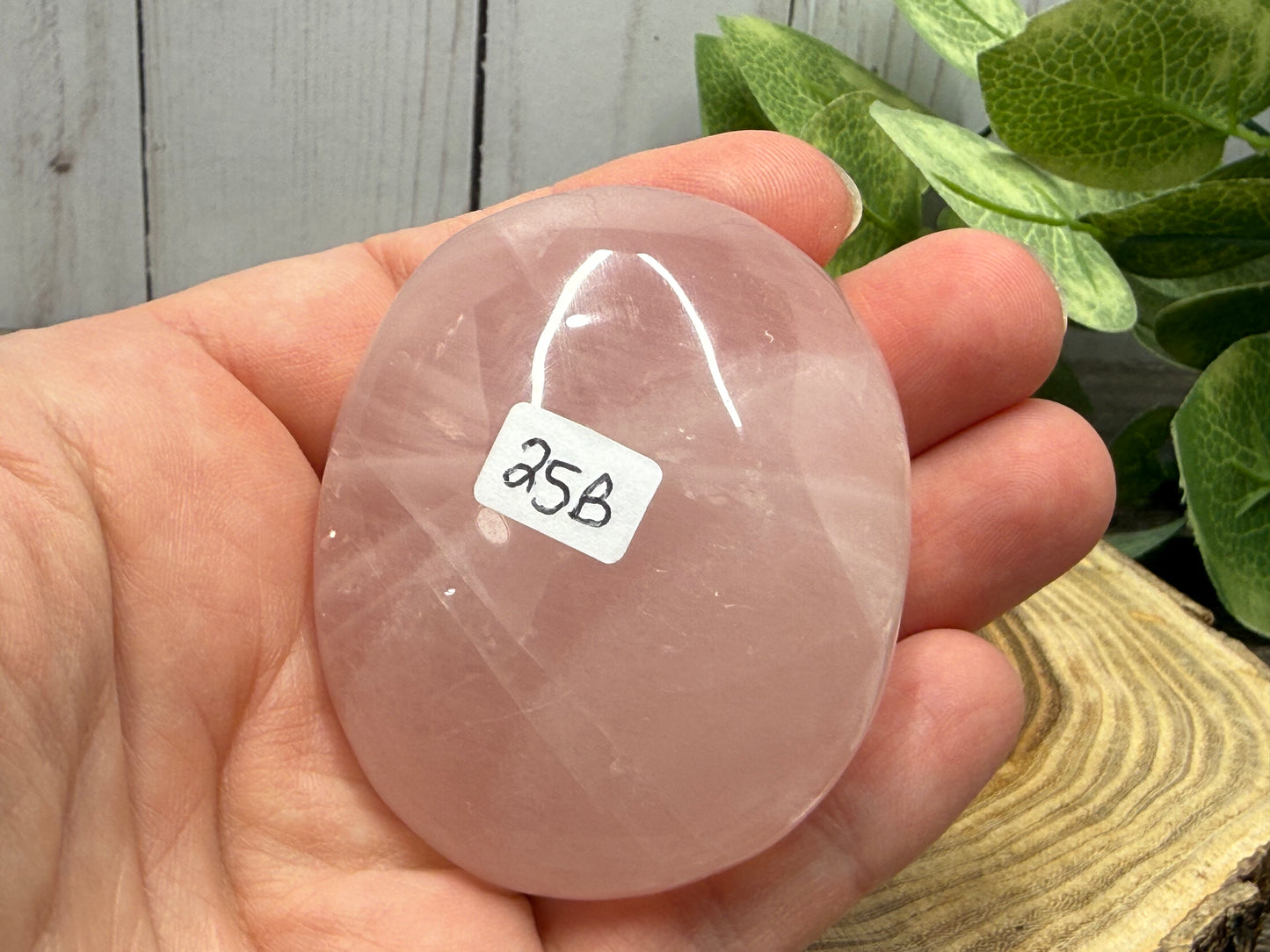 Rose Quartz Palm Stones (lighter colour)