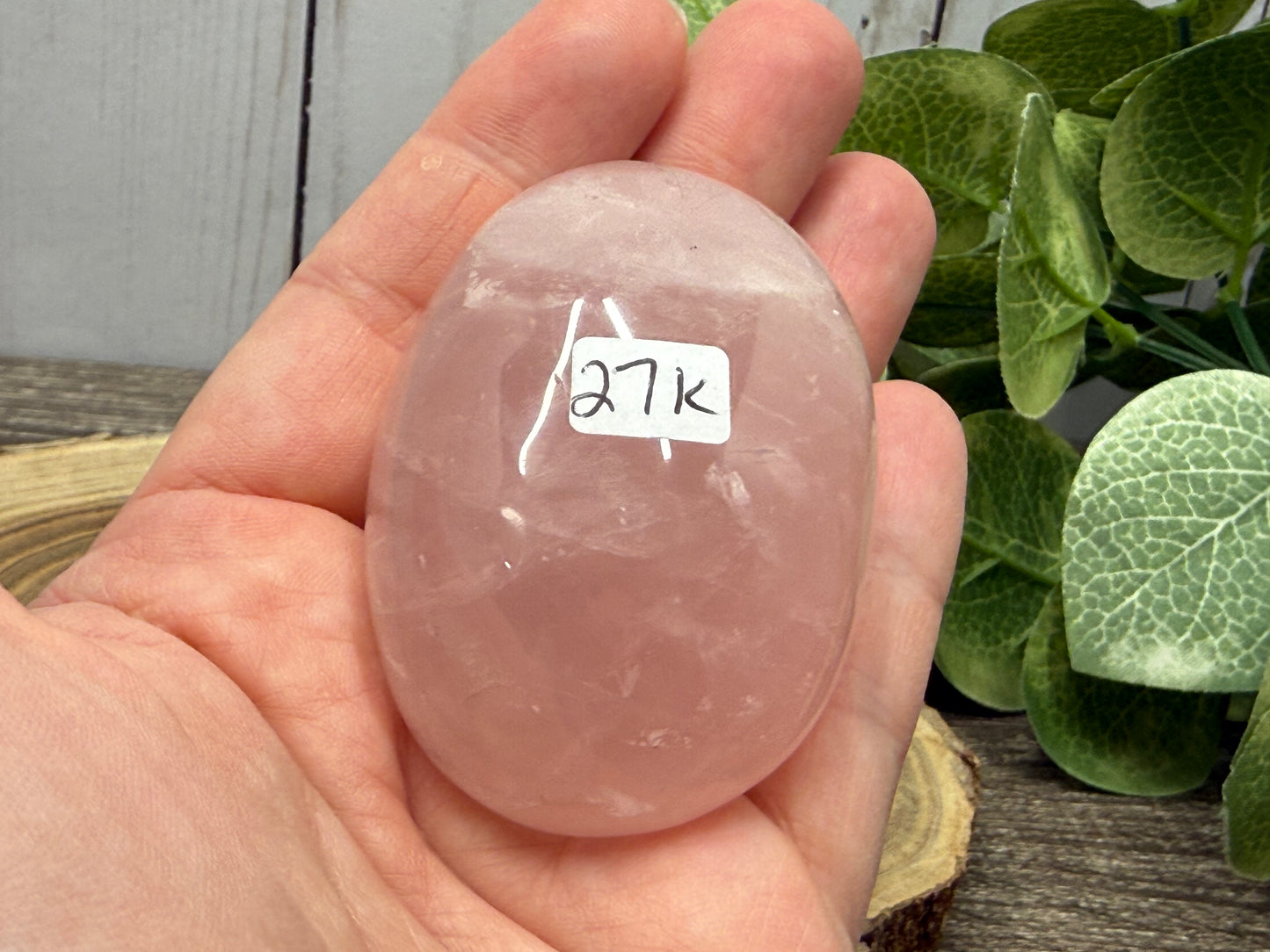 Rose Quartz Palm Stones (lighter colour)