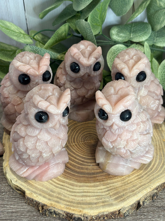 Pink Opal Owls