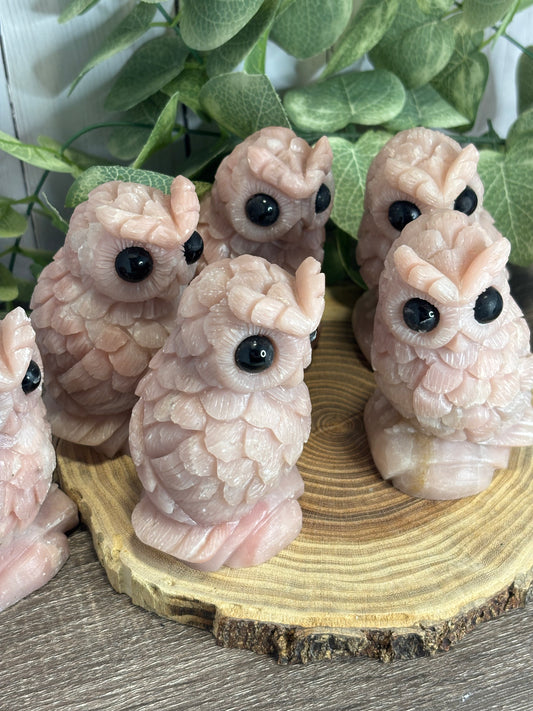 Pink Opal Owls